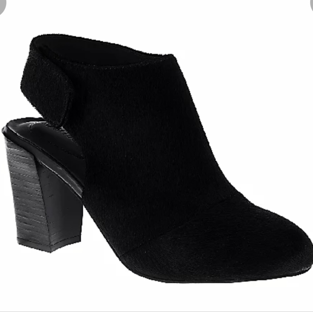 Adam Tucker "Like new"Jenna Slingback Suede mules block heels shoes sz 10